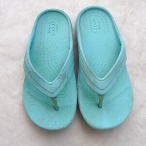Crocs Flip‎ Flops Blue Comfort Sandals Size C12 Kids Iconic